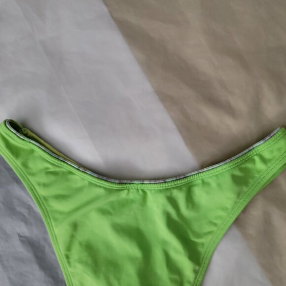 Bikini Bottom Lime Green Swim Suit Sexy Thong Beach Women Size Small - Picture 3 of 8